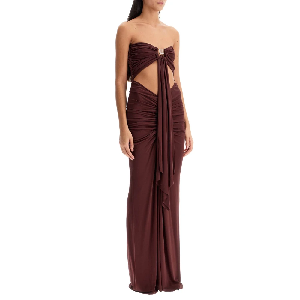Christopher Esber Maxi jurk met bezel detail Brown Dames