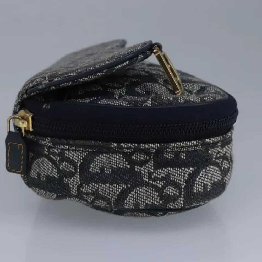 Dior Vintage Pre-owned Canvas wallets Blue Dames