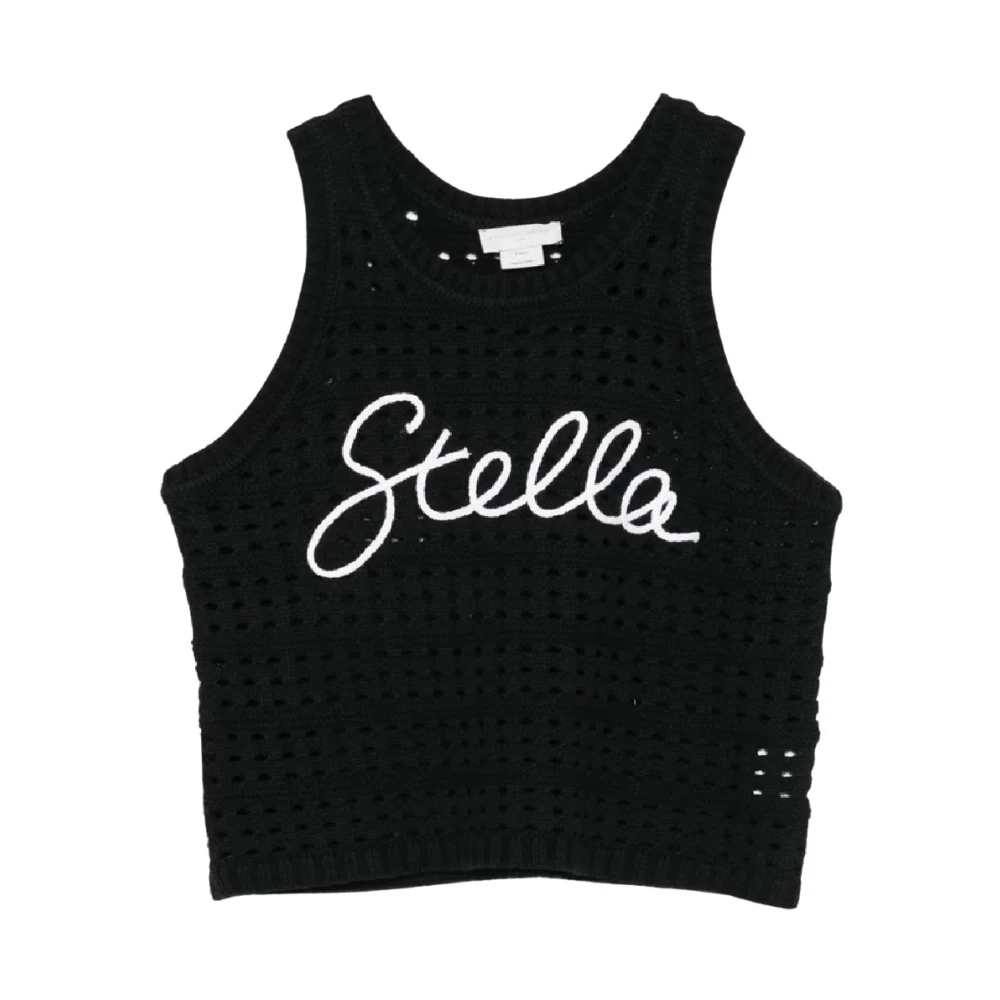 Stella Mccartney Unisex Kids Black Kids Sleeveless Tops, 14 Y, Z1876 Vest