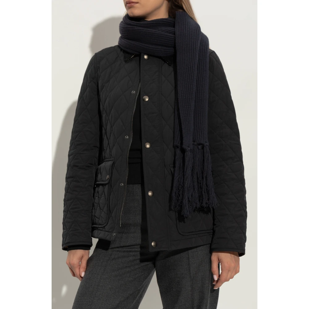 Officine Générale Sjaal met franjes Blue Unisex