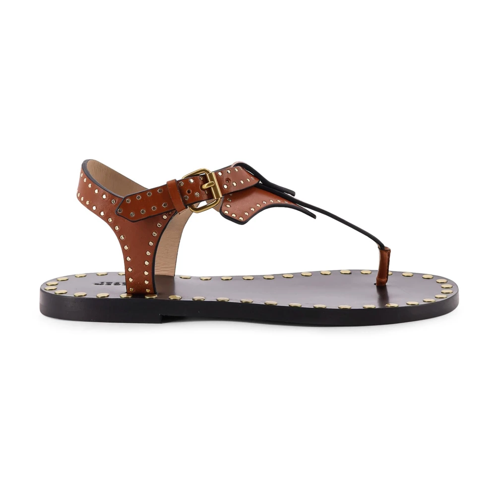 Isabel Marant Women's Brown Sandals Brandy - Flat Sandals - 4 Uk - Shoes