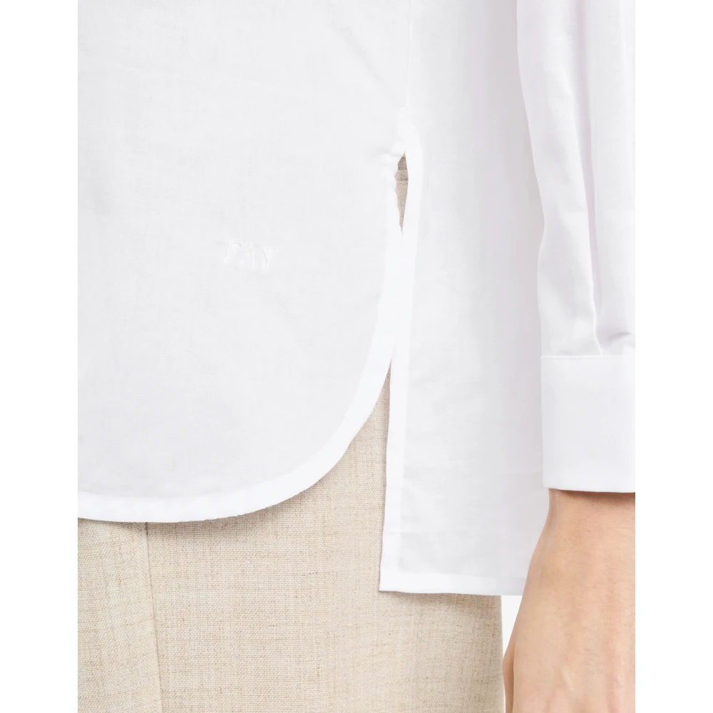 Fay Witte Shirt voor Mannen White Dames