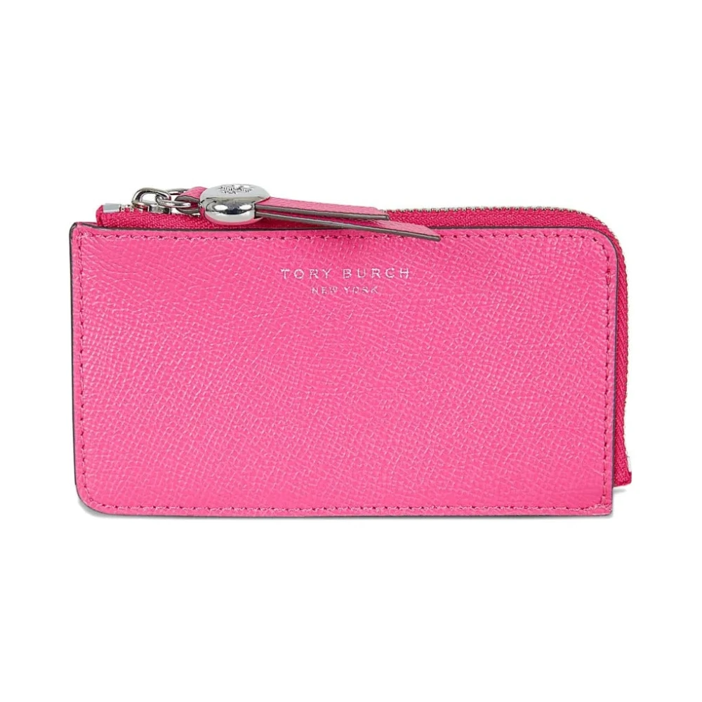 Tory Burch Women's Pink Wallets & Cardholders, One Size, Romy Zip Card Case