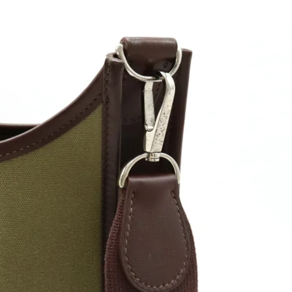Hermès Vintage Pre-owned Canvas shoulder-bags Brown Dames