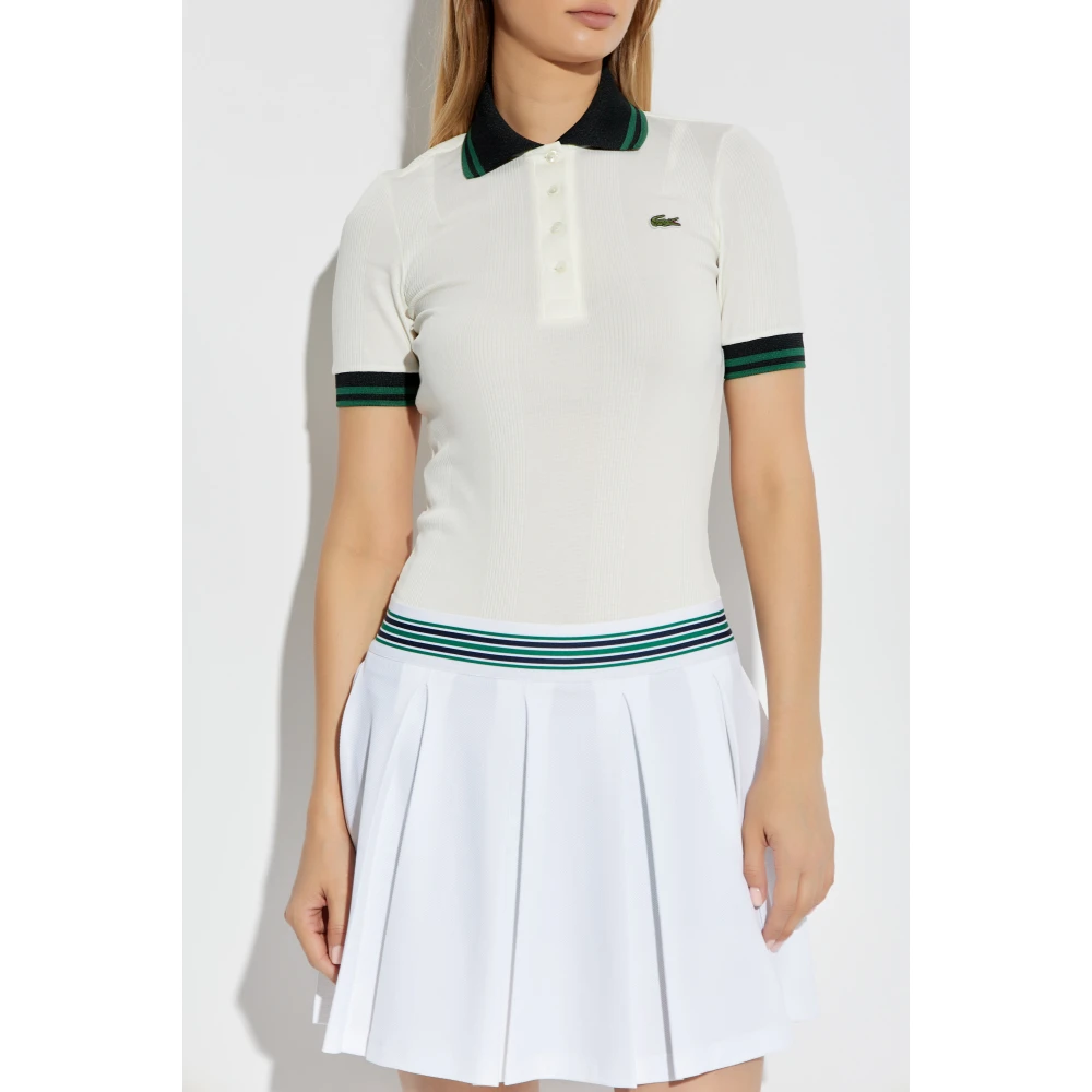 Lacoste Polo met logo Beige Dames