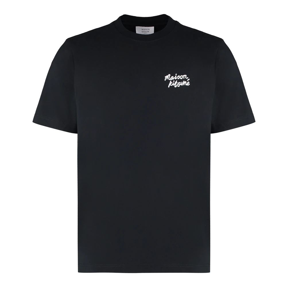 Maison Kitsuné Katoenen Logo T-Shirt Black Heren