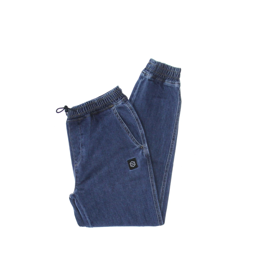 Dolly Noire Denim Jogger Broek Blauw Blue Heren