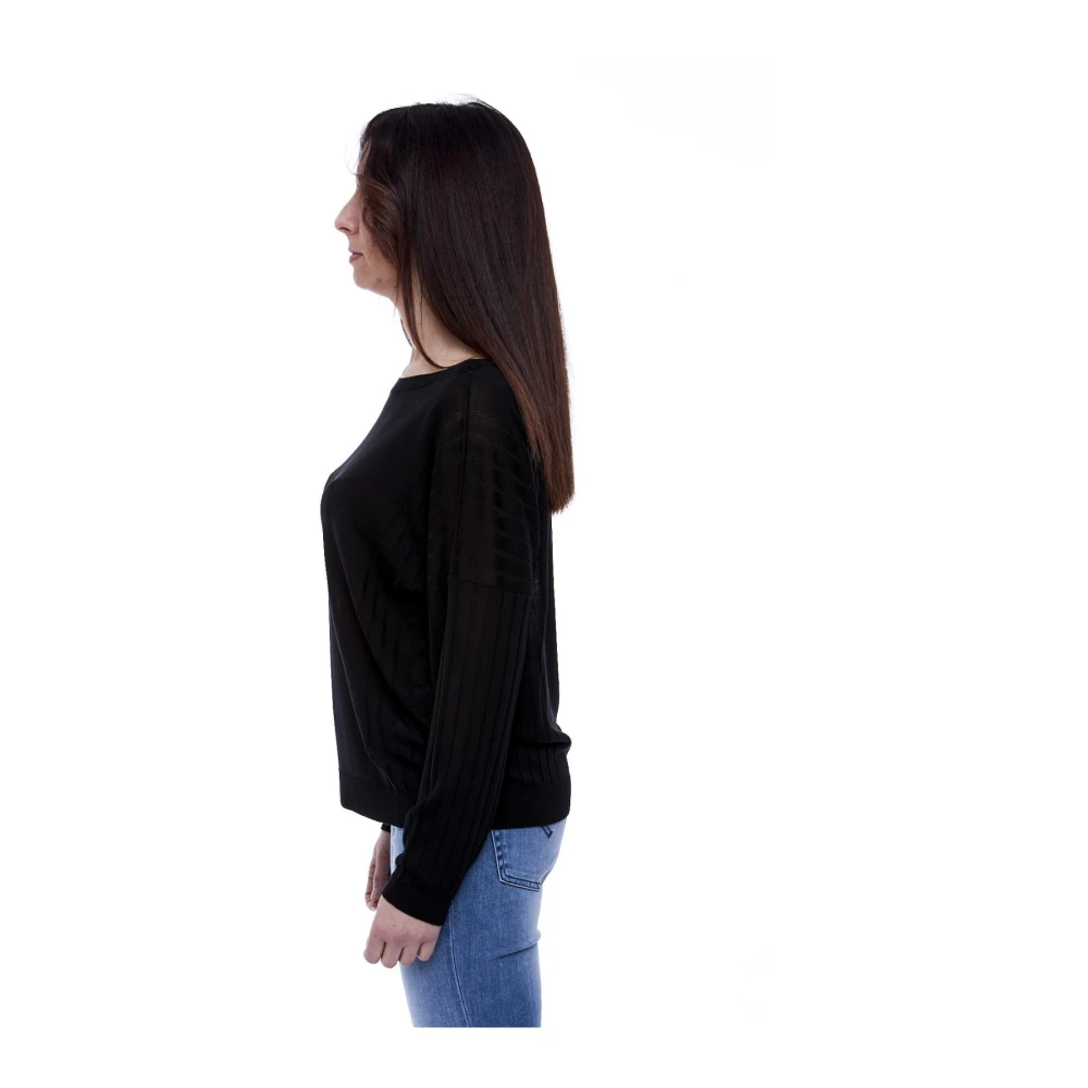 Manila Grace Asymmetrische Top Black Dames