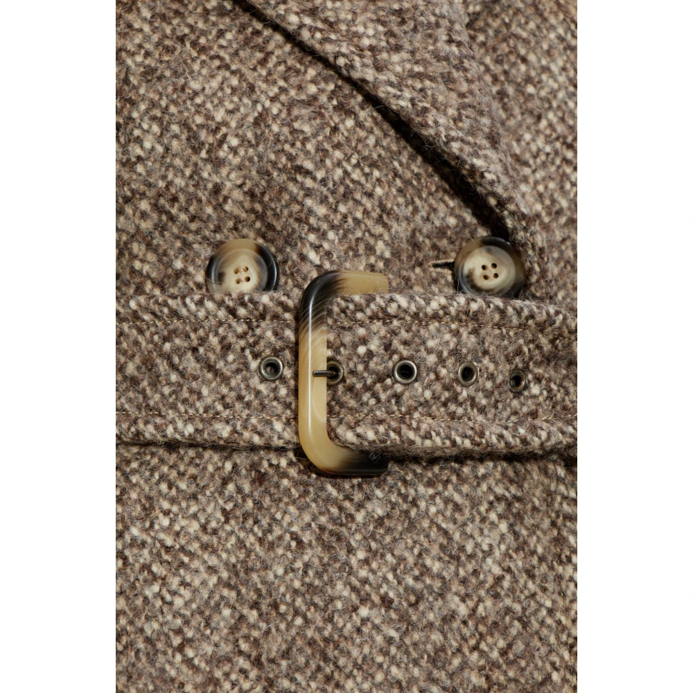 SPORTMAX Dubbelbreasted jas Brown Dames