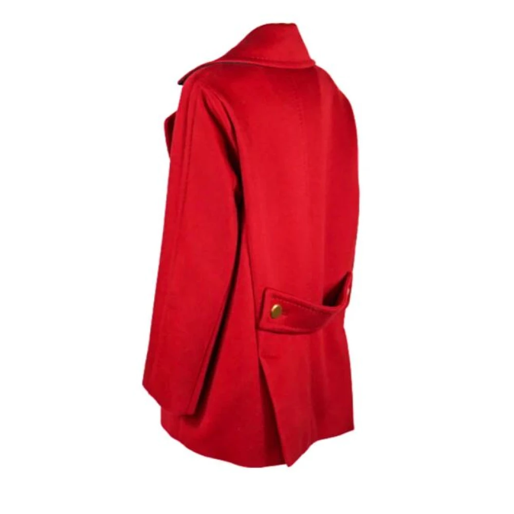 Max Mara Rode Cabanjas met Sartoriale Details Red Dames