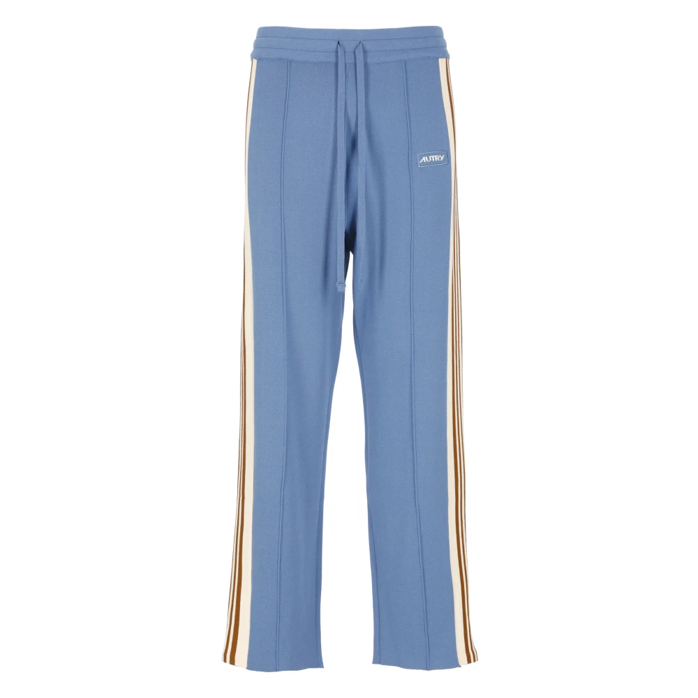 Autry Blauwe viscose sweatpants met elastische taille Blue Heren