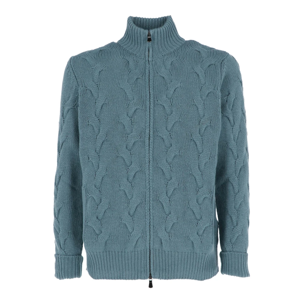 Filippo De Laurentiis Stijlvolle Fullzip Cardigan Blue Heren