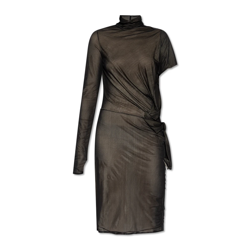 Maison Margiela Women's Black Asymmetrical Midi Dress - Midi Dresses - Xs - Dresses