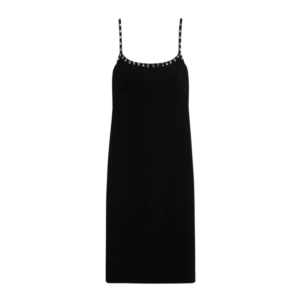 Max Mara Studio Chique Genesio Jurk met Decoratieve Stenen Black Dames