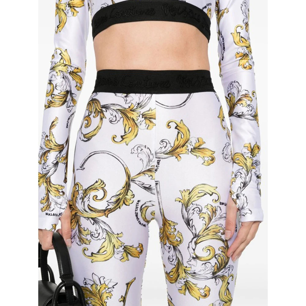 Versace Jeans Couture Barocco Print Logo Leggings Multicolor Dames