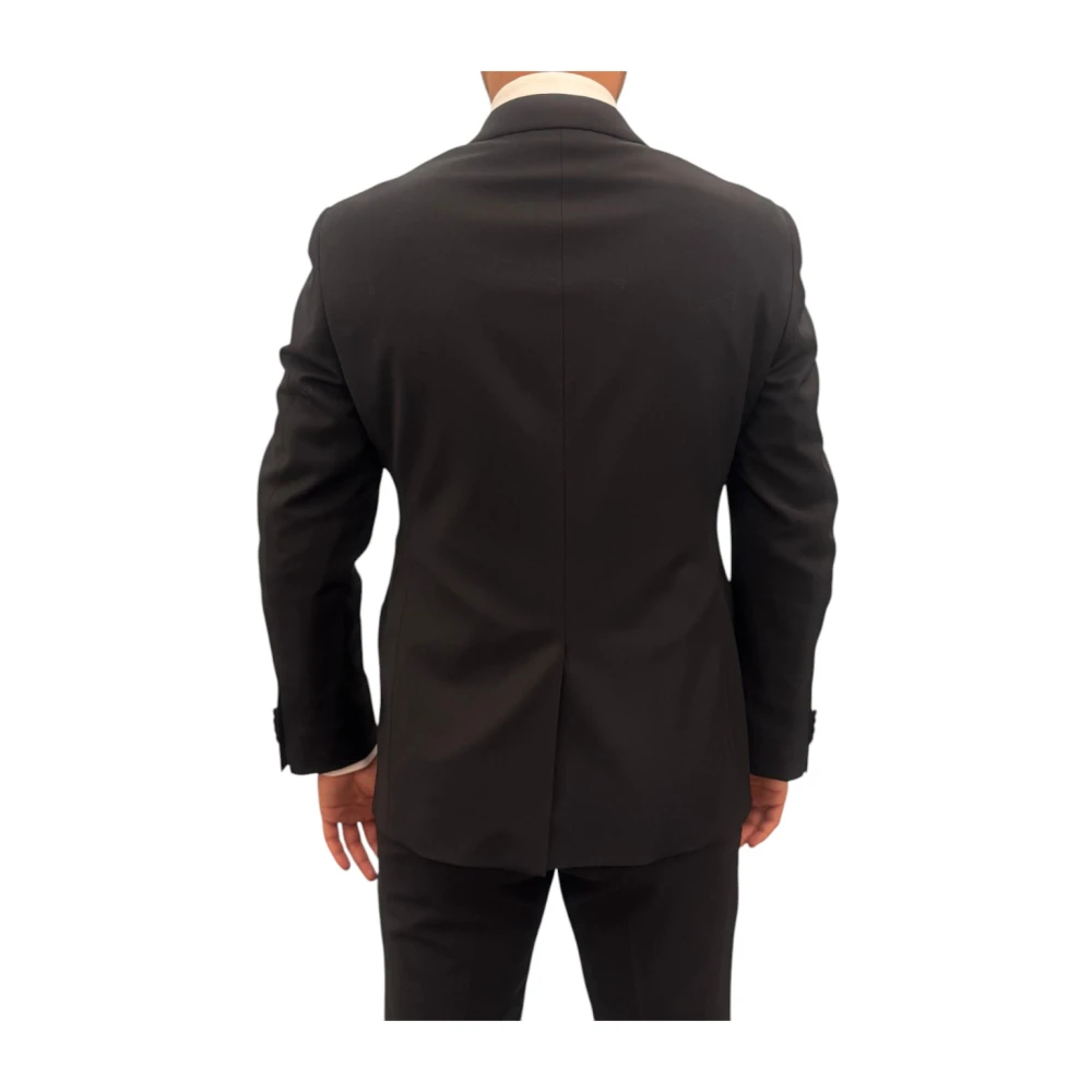 Luigi Bianchi Mantova Elegant Smoking Suit Black Heren
