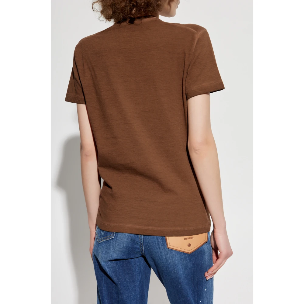 Dsquared2 T-shirt met print Brown Dames