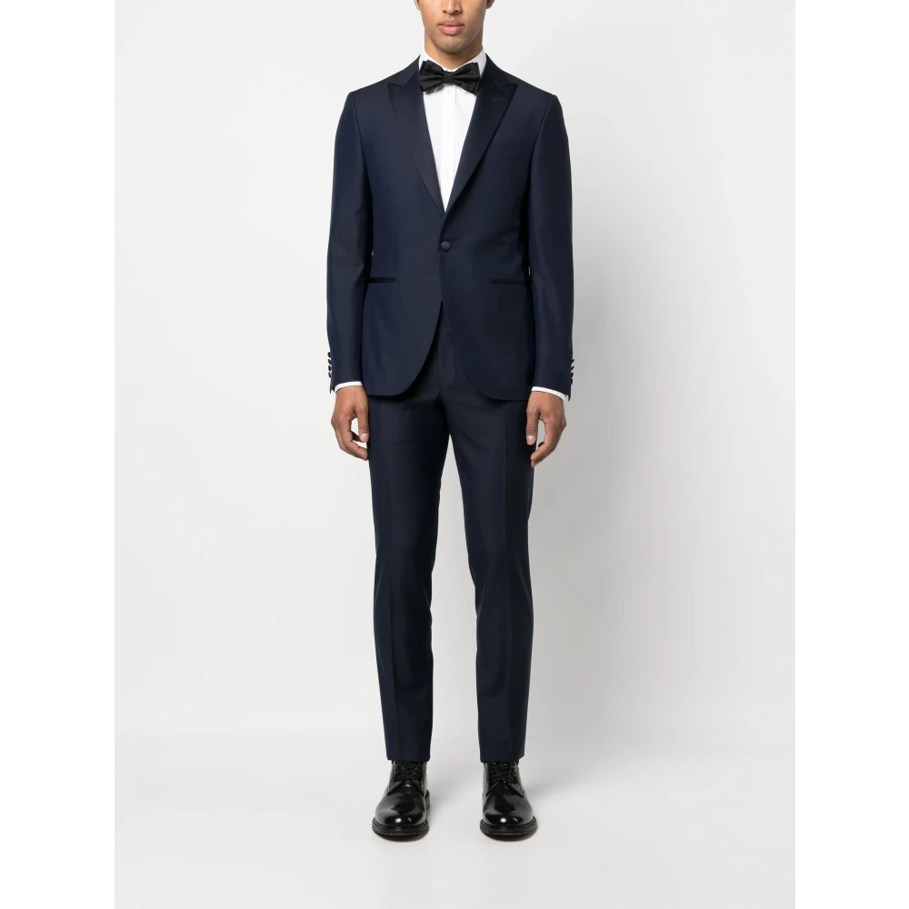Canali Wol Tuxedo Pak Blue Heren
