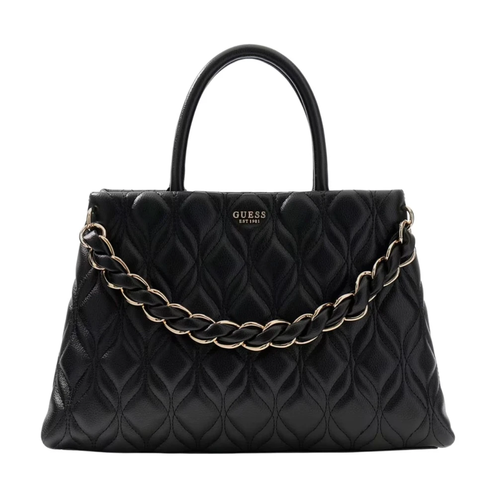 GUESS cross body bag Maxine Girlfriend Satchel Black - Image 2