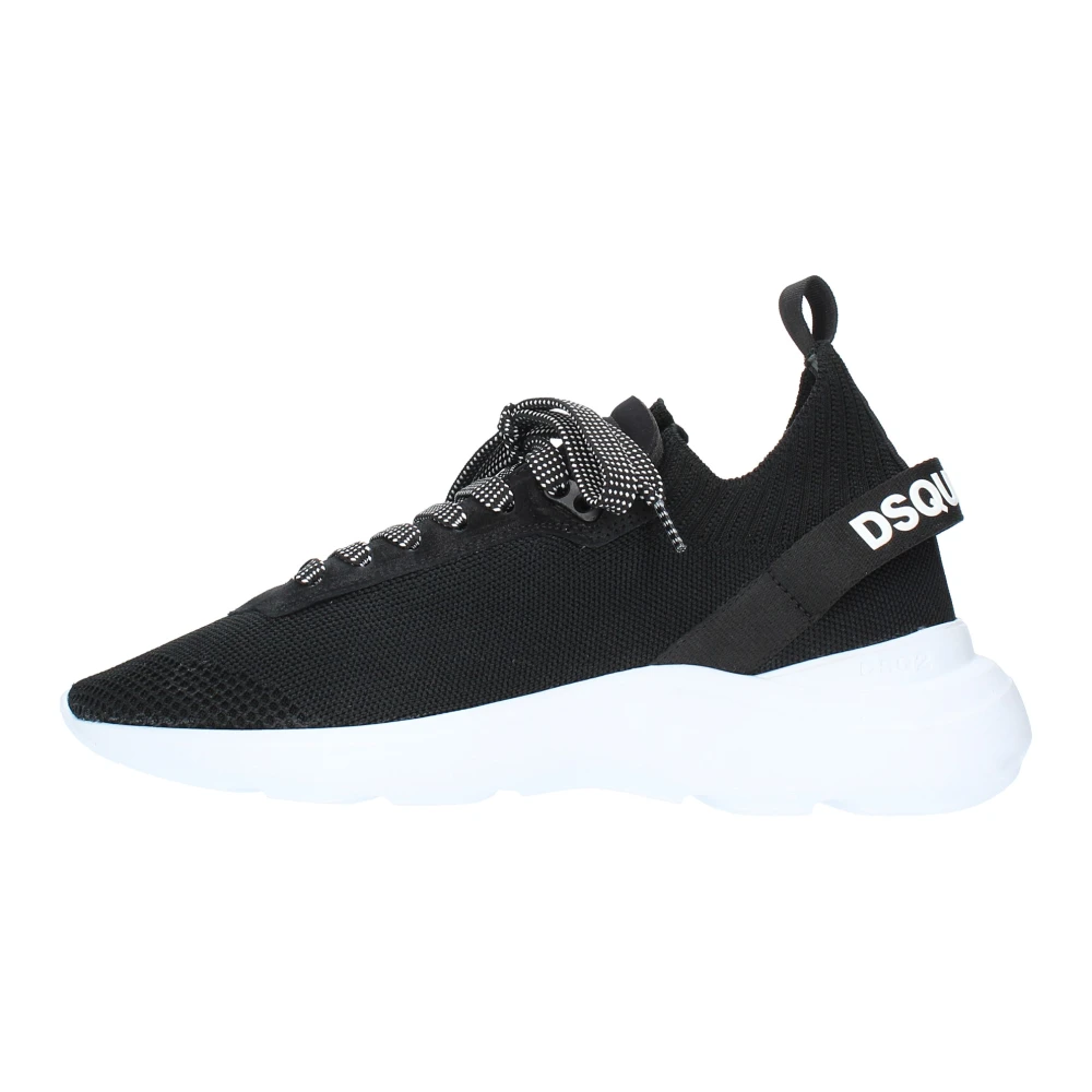 Dsquared2 Sneakers van stof en leer Dames Schoenen Zwart