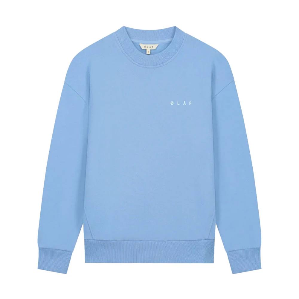 Olaf Hussein Spiral Face Crewneck Sweatshirt Blue Dames