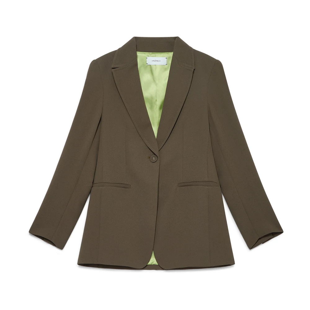Maliparmi Sablé Crepe Jas met Vrouwelijk Design Green Dames