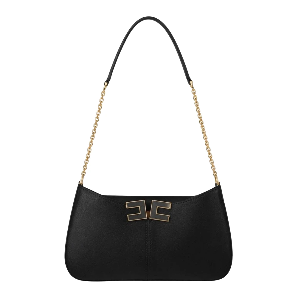 Elisabetta Franchi Black Shoulder Bags, Female, One Size, Shoulder Bags