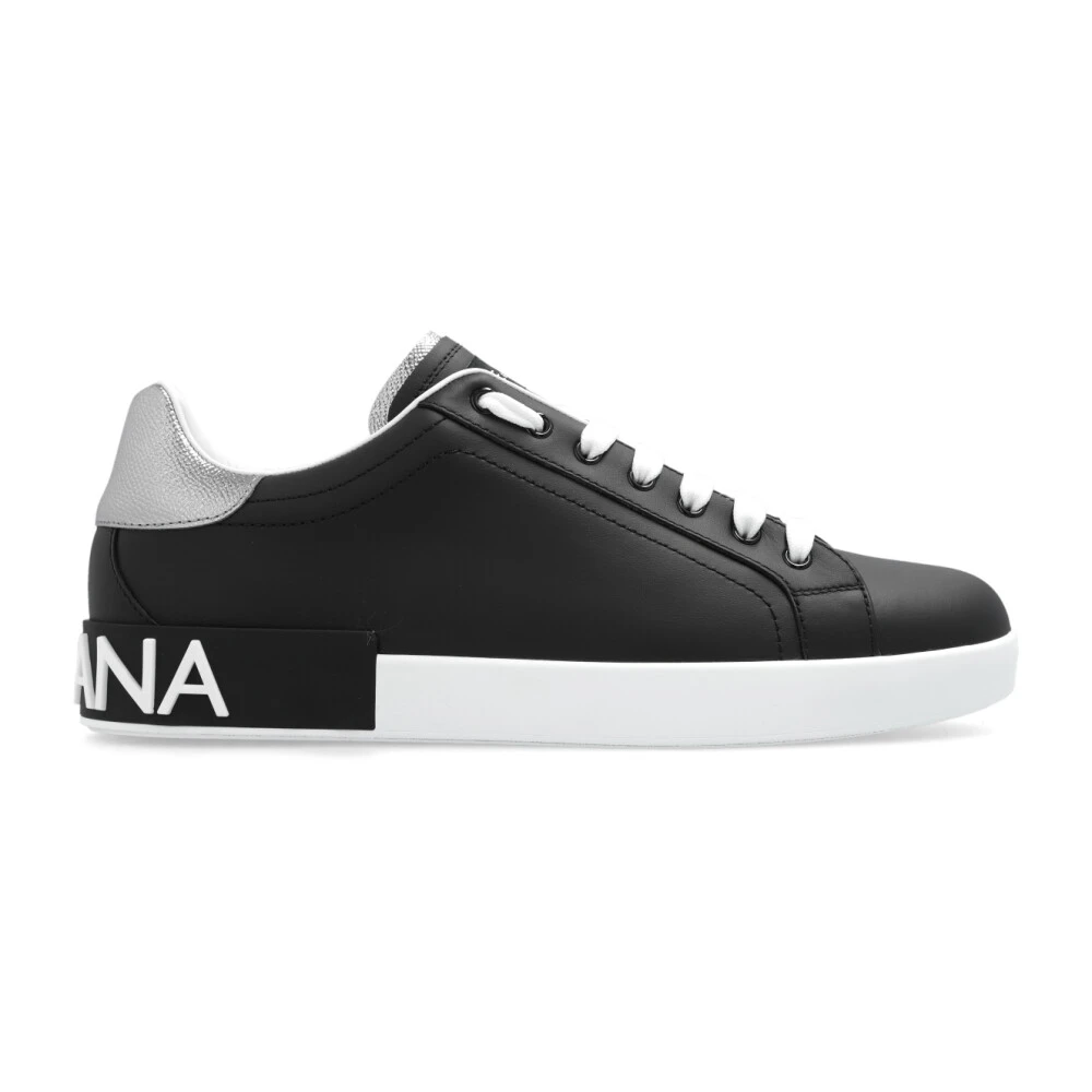 Dolce & Gabbana Men's Black Sneakers, 6 Uk, Portofino Trainers