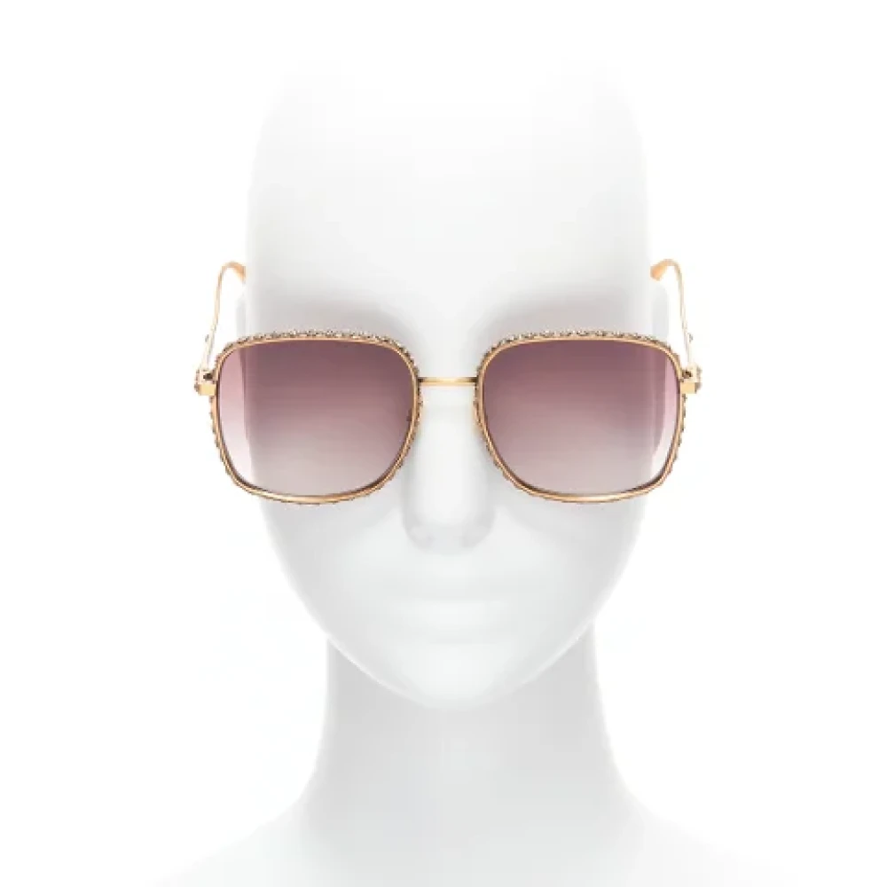 Alexander McQueen Pre-owned Metal sunglasses Red Dames