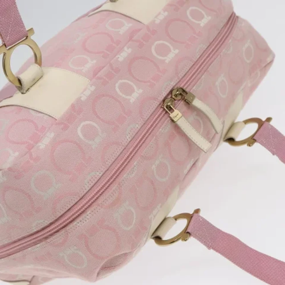 Salvatore Ferragamo Pre-owned Canvas handbags Pink Dames