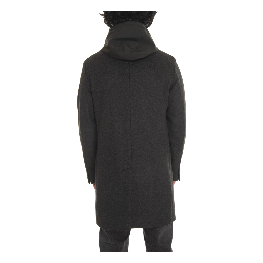 Paoloni Hooded Jas met Afneembare Binnenkraag Black Heren