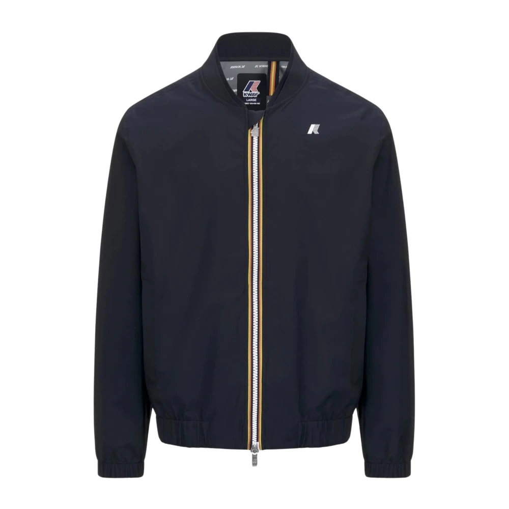 K-Way Hombre Azul Chaqueta Cortavientos Impermeable