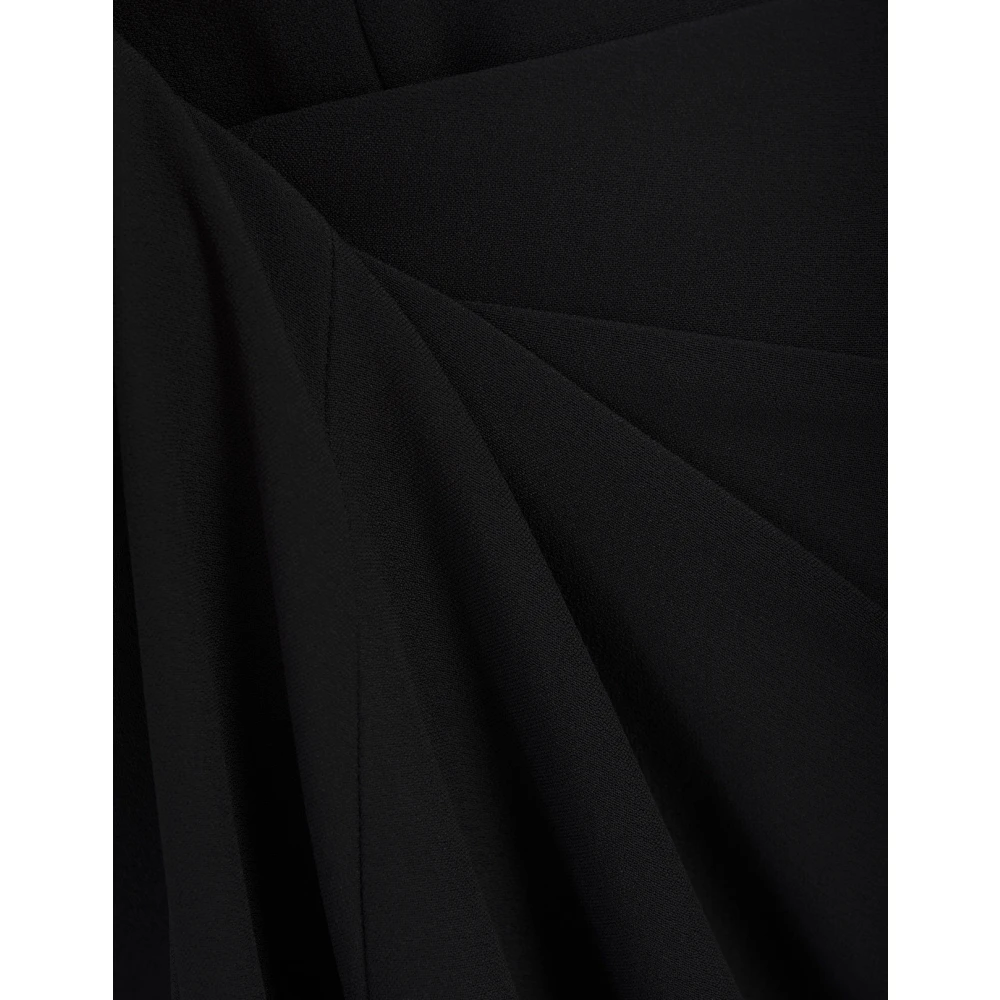 alexander mcqueen Zwarte Asymmetrische Avondjurk Black Dames