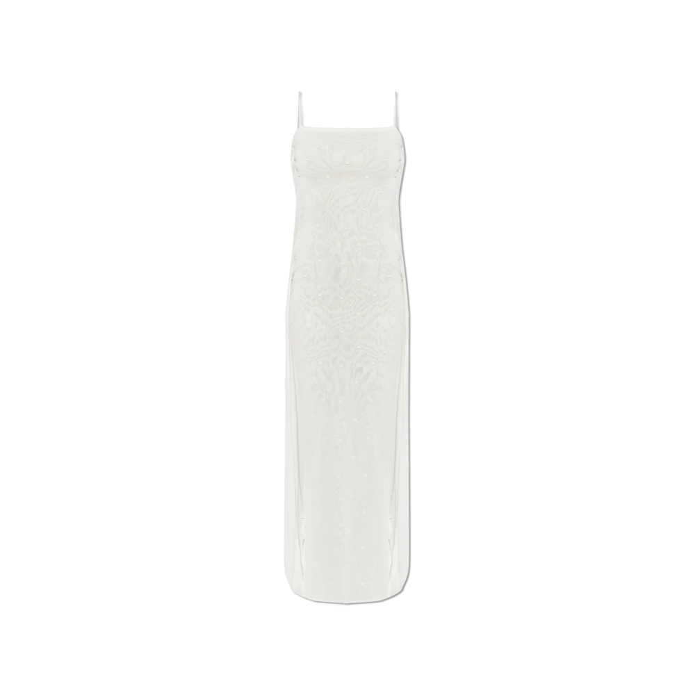 Jacquemus White Maxi Dresses, Female, 2XS, Plumetis Dress