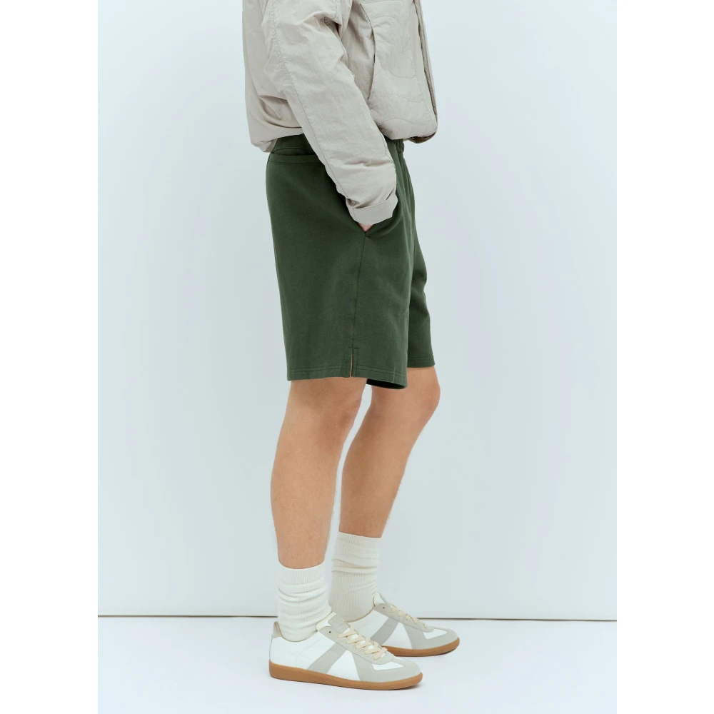 Dime Mtl Franse Terry Shorts Katoen Elastische Tailleband Green Heren