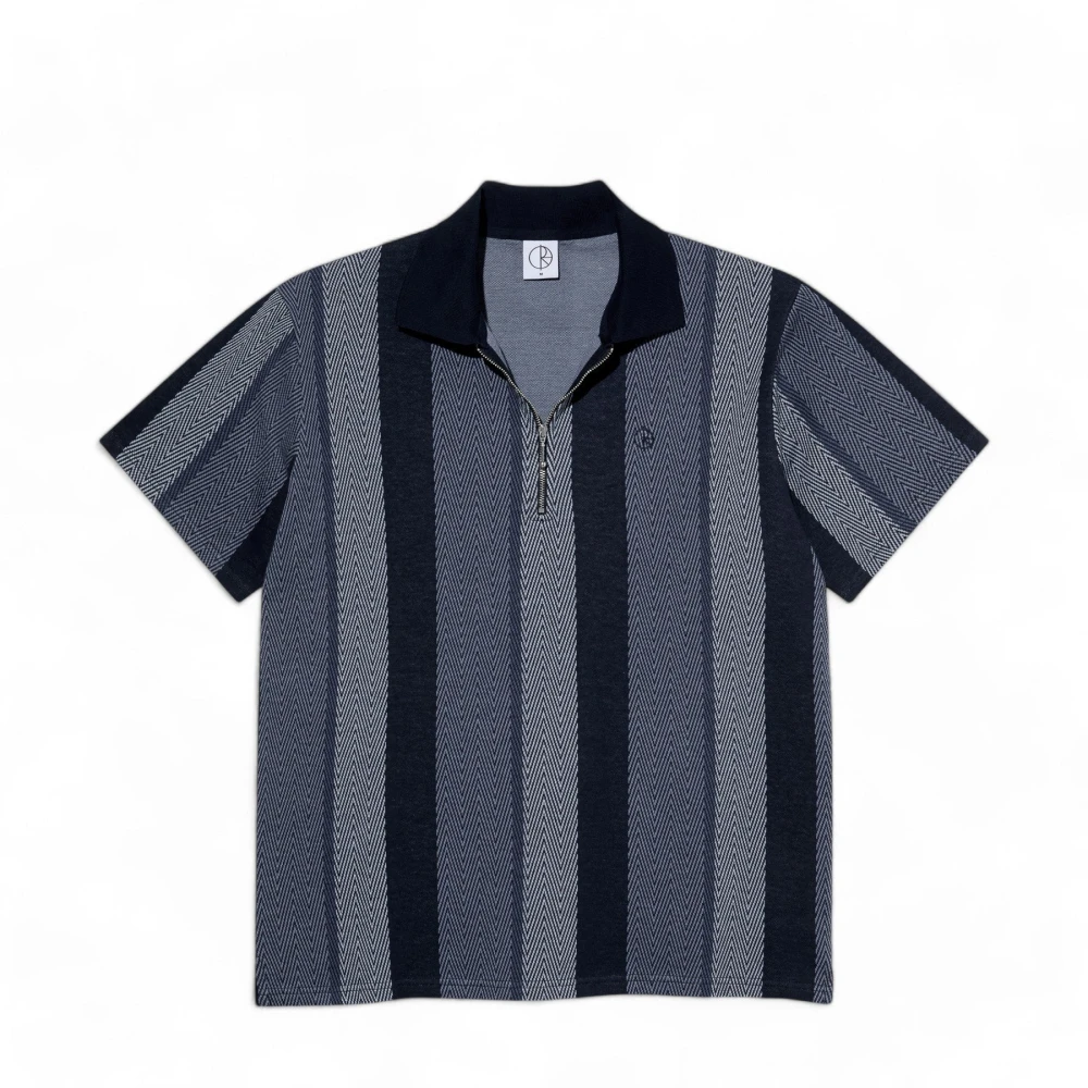 Polar Skate Co. Interlock Jacquard Polo Shirt Blue Heren