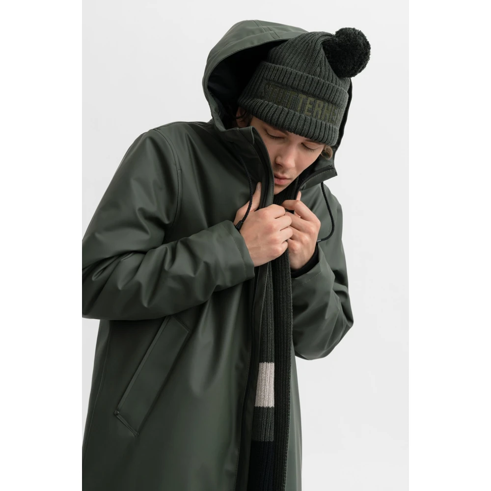 Stutterheim Pompon Ribgebreide Beanie Green Unisex