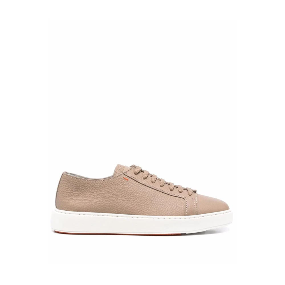 Santoni Stilrena sneakers för modern urban stil Beige, Herr