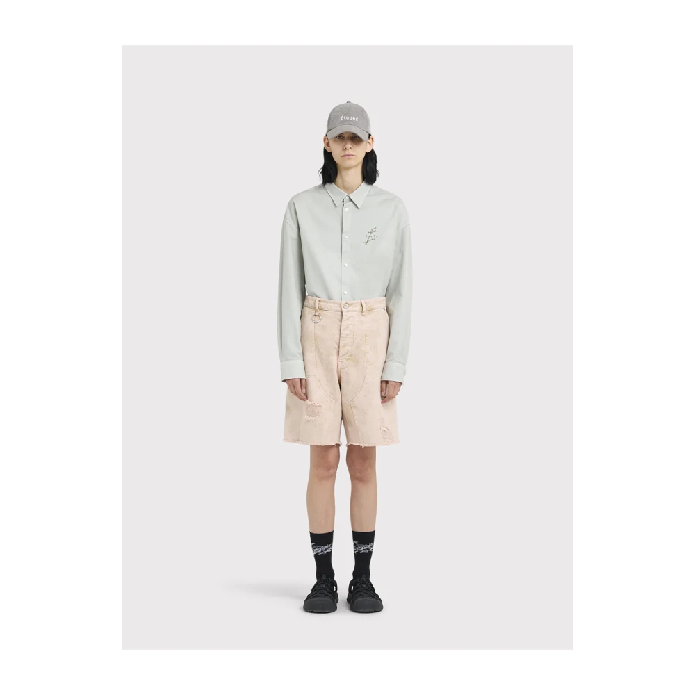 Études Zand Geverfde Denim Broek Beige Heren