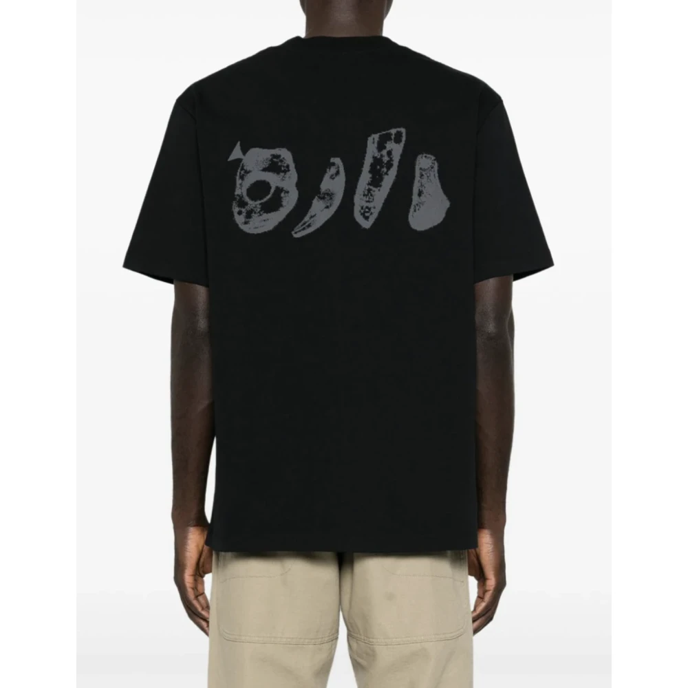 ROA Zwarte Grafische Tee Black Heren