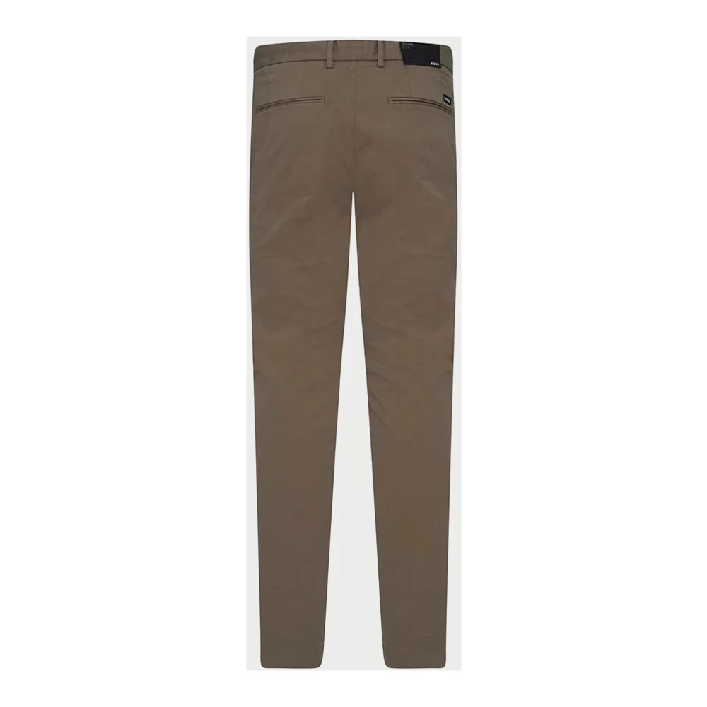 Hugo Boss Slim Fit Katoenen Chino Broek Brown Heren