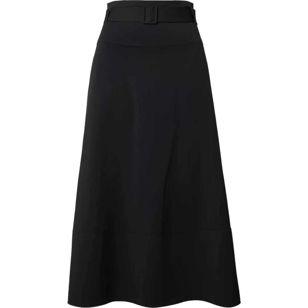 Max Mara Zwarte Easywear Rok Pontiac Black Dames