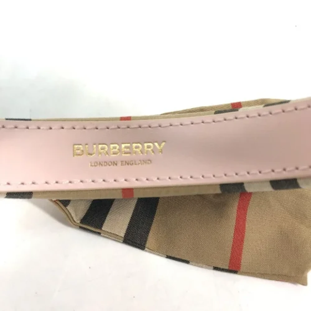 Burberry Vintage Pre-owned Canvas hair-accessories Beige Dames