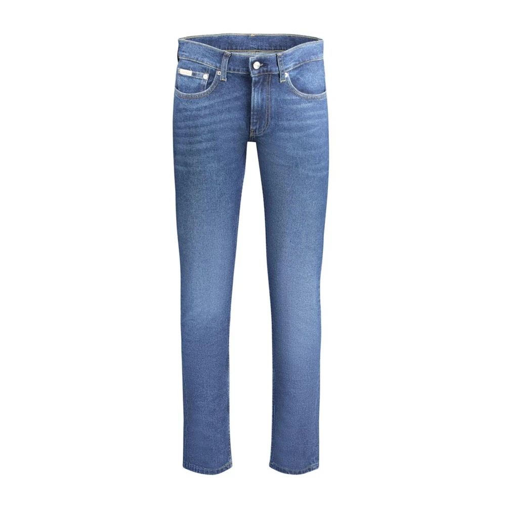 Calvin Klein Blauwe Katoenen Heren Jeans & Broek Blue Heren