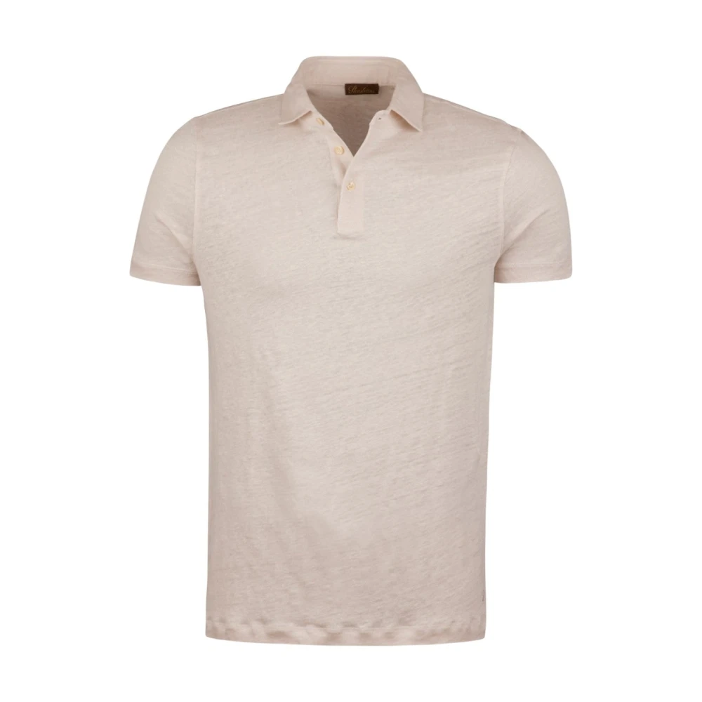 Stenströms Men's Beige Polo Shirts, 2XL, Linen Polo Shirt