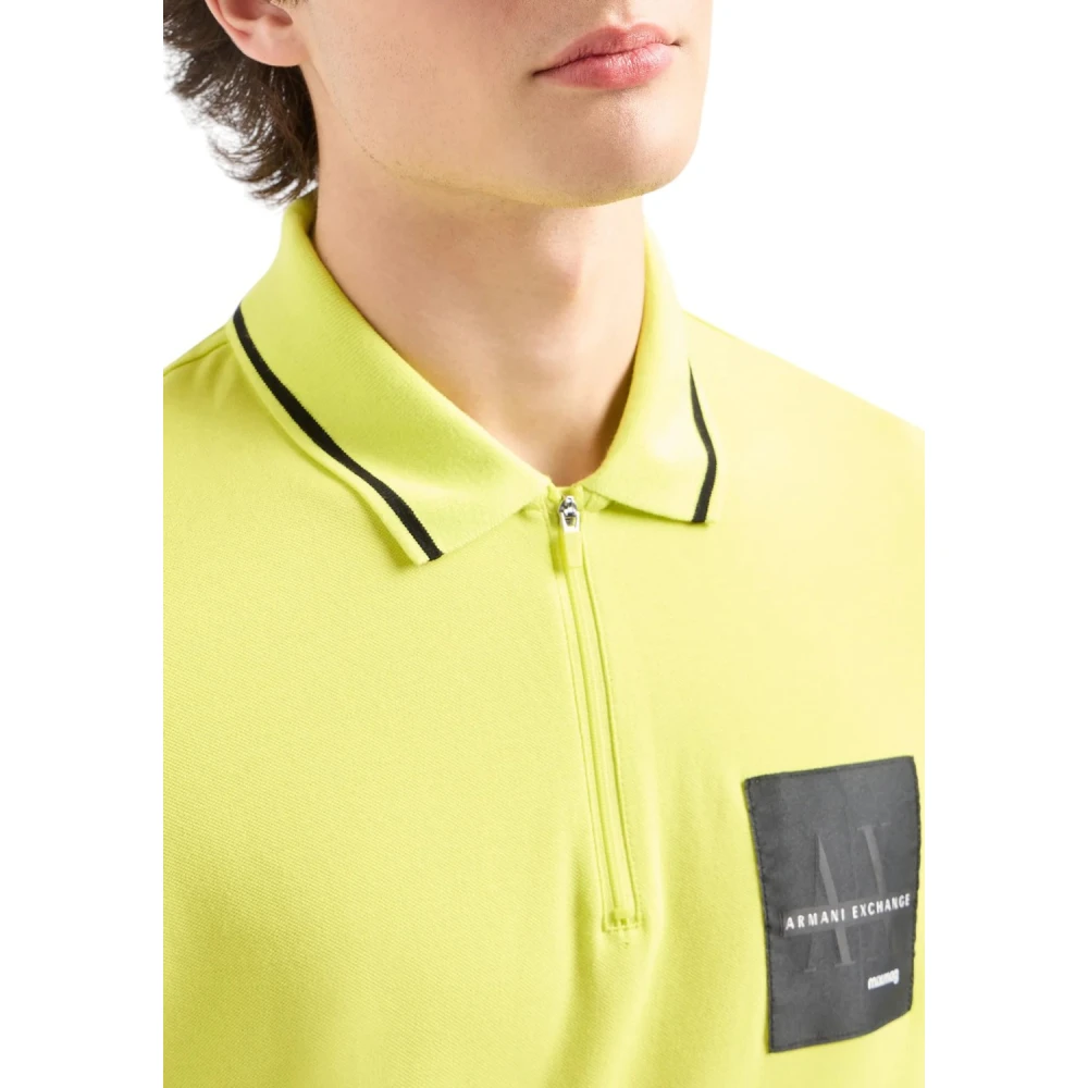 Armani Exchange Gele Polo Shirt 3Dzfja Zjxhz Yellow Heren