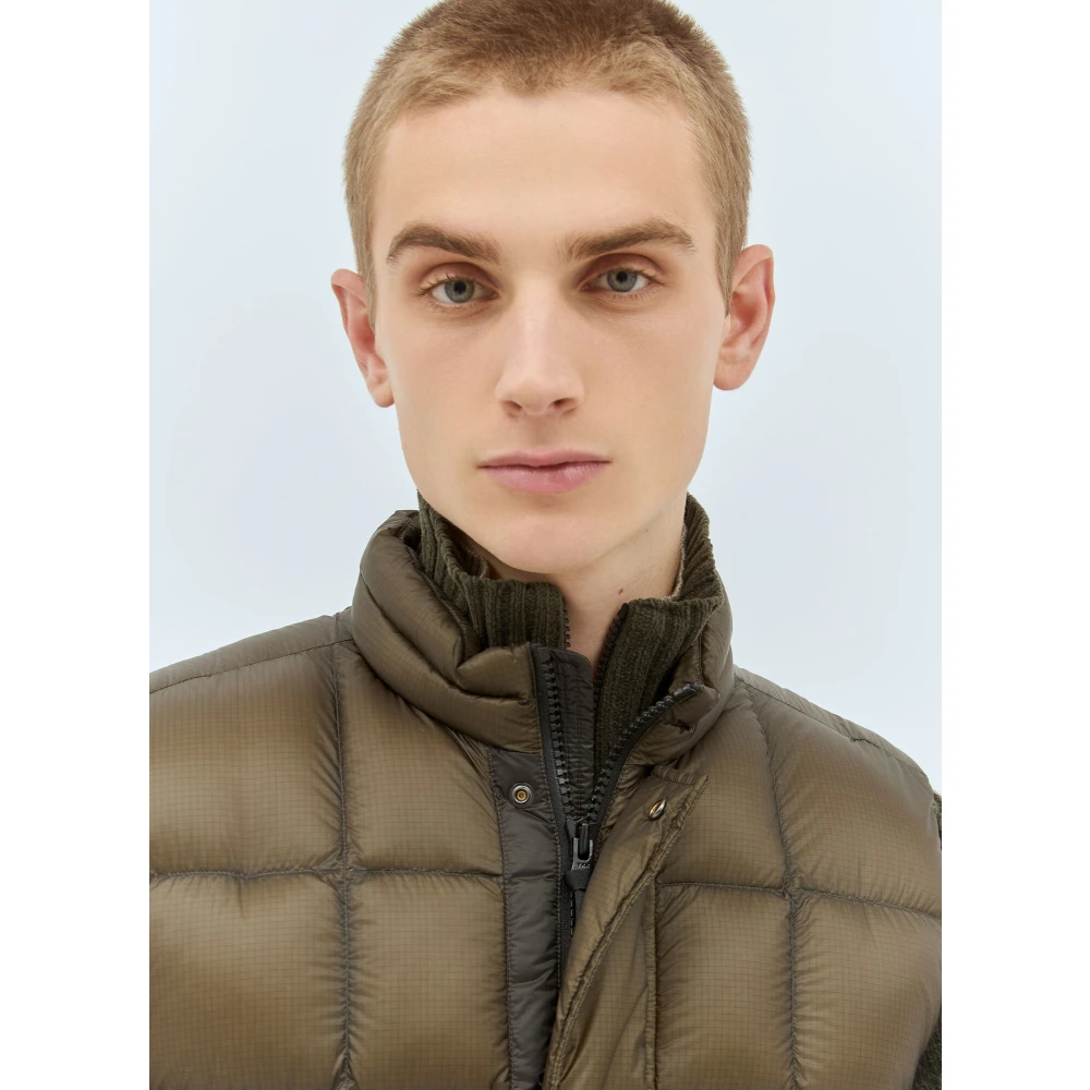 C.P. Company Geruit Motief Puffer Vest Green Heren