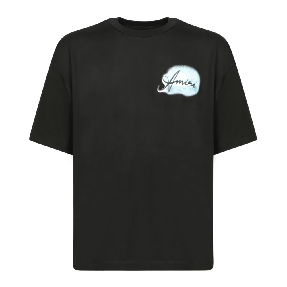 Amiri Zwart T-shirt met voorlogo Black Heren