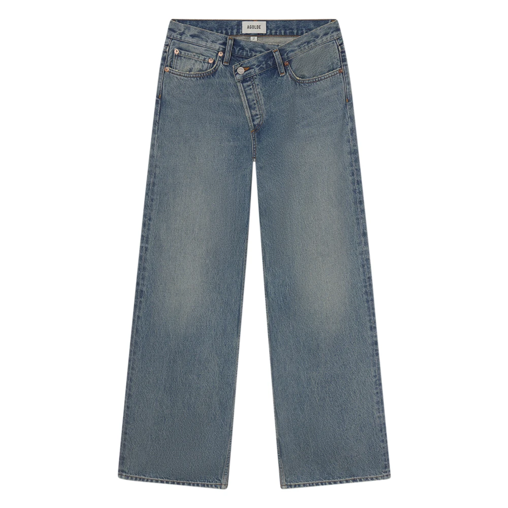 Agolde Women's Blue Arc Criss Cross Jean