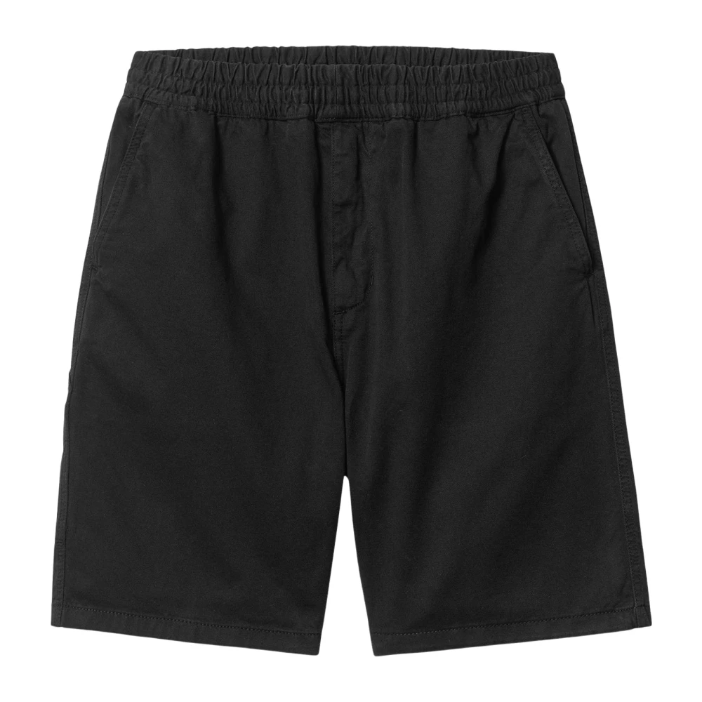 Carhartt Wip Men's Black Wide Leg Cotton Shorts, Casual Shorts, S, Shorts